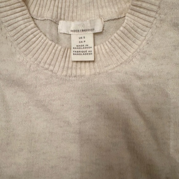 H&M creme color thin sweater - Sz S - Picture 2 of 4
